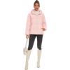 imageMAGCOMSEN Womens Down Puffer Jacket with Hood Lightweight Thermal Quilted Coat with Pockets Zipup Winter Warm JacketBlossom Pink