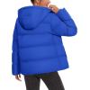 imageMAGCOMSEN Womens Down Puffer Jacket with Hood Lightweight Thermal Quilted Coat with Pockets Zipup Winter Warm JacketBlue