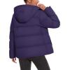 imageMAGCOMSEN Womens Down Puffer Jacket with Hood Lightweight Thermal Quilted Coat with Pockets Zipup Winter Warm JacketDeep Purple