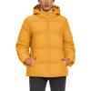 imageMAGCOMSEN Womens Down Puffer Jacket with Hood Lightweight Thermal Quilted Coat with Pockets Zipup Winter Warm JacketGinger