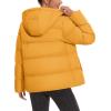 imageMAGCOMSEN Womens Down Puffer Jacket with Hood Lightweight Thermal Quilted Coat with Pockets Zipup Winter Warm JacketGinger