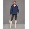 imageMAGCOMSEN Womens Down Puffer Jacket with Hood Lightweight Thermal Quilted Coat with Pockets Zipup Winter Warm JacketNavy
