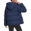 imageMAGCOMSEN Womens Down Puffer Jacket with Hood Lightweight Thermal Quilted Coat with Pockets Zipup Winter Warm JacketNavy