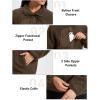 imageMAGCOMSEN Womens Fleece Jackets Fuzzy Button Down Sherpa Jacket Winter Warm Coat Casual Outwear with PocketsBrown