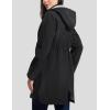 imageMAGCOMSEN Womens Long Fleece Lined Jackets Warm Winter Windbreaker Rain Coat Hooded Softshell Windproof InsulatedBlack