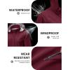 imageMAGCOMSEN Womens Long Fleece Lined Jackets Warm Winter Windbreaker Rain Coat Hooded Softshell Windproof InsulatedBurgundy