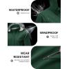 imageMAGCOMSEN Womens Long Fleece Lined Jackets Warm Winter Windbreaker Rain Coat Hooded Softshell Windproof InsulatedDark Green
