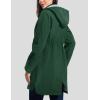 imageMAGCOMSEN Womens Long Fleece Lined Jackets Warm Winter Windbreaker Rain Coat Hooded Softshell Windproof InsulatedDark Green