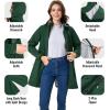 imageMAGCOMSEN Womens Long Fleece Lined Jackets Warm Winter Windbreaker Rain Coat Hooded Softshell Windproof InsulatedDark Green
