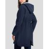 imageMAGCOMSEN Womens Long Fleece Lined Jackets Warm Winter Windbreaker Rain Coat Hooded Softshell Windproof InsulatedNavy