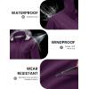 imageMAGCOMSEN Womens Long Fleece Lined Jackets Warm Winter Windbreaker Rain Coat Hooded Softshell Windproof InsulatedPurple Red