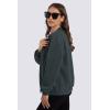 imageMAGCOMSEN Womens Sherpa Fleece Jacket Long Sleeve Fuzzy Comfy Fall Coat Bomber Zip Up Winter Jackets with PocketsDarkgrey