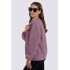 imageMAGCOMSEN Womens Sherpa Fleece Jacket Long Sleeve Fuzzy Comfy Fall Coat Bomber Zip Up Winter Jackets with PocketsGraypurple