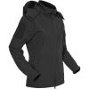 imageMAGCOMSEN Womens Hooded Winter Snow Ski Rain Jacket 6 Pockets Waterproof Windproof Softshell Fleece CoatBlack