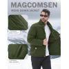 imageMAGCOMSEN Mens Down Jacket Winter Warm Thicken Puffer Coats Water Resistant Windproof Casual Insulated JacketArmy Green