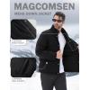 imageMAGCOMSEN Mens Down Jacket Winter Warm Thicken Puffer Coats Water Resistant Windproof Casual Insulated JacketBlack