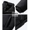 imageMAGCOMSEN Mens Down Jacket Winter Warm Thicken Puffer Coats Water Resistant Windproof Casual Insulated JacketBlack