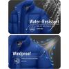 imageMAGCOMSEN Mens Down Jacket Winter Warm Thicken Puffer Coats Water Resistant Windproof Casual Insulated JacketBlue Grey