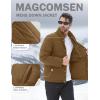 imageMAGCOMSEN Mens Down Jacket Winter Warm Thicken Puffer Coats Water Resistant Windproof Casual Insulated JacketBrown