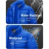 imageMAGCOMSEN Mens Down Jacket Winter Warm Thicken Puffer Coats Water Resistant Windproof Casual Insulated JacketColor Blue