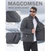 imageMAGCOMSEN Mens Down Jacket Winter Warm Thicken Puffer Coats Water Resistant Windproof Casual Insulated JacketDark Grey