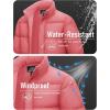 imageMAGCOMSEN Mens Down Jacket Winter Warm Thicken Puffer Coats Water Resistant Windproof Casual Insulated JacketGrey Pink