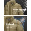 imageMAGCOMSEN Mens Down Jacket Winter Warm Thicken Puffer Coats Water Resistant Windproof Casual Insulated JacketKhaki