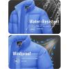 imageMAGCOMSEN Mens Down Jacket Winter Warm Thicken Puffer Coats Water Resistant Windproof Casual Insulated JacketLight Blue