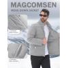 imageMAGCOMSEN Mens Down Jacket Winter Warm Thicken Puffer Coats Water Resistant Windproof Casual Insulated JacketLight Grey