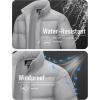 imageMAGCOMSEN Mens Down Jacket Winter Warm Thicken Puffer Coats Water Resistant Windproof Casual Insulated JacketLight Grey