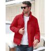 imageMAGCOMSEN Mens Down Jacket Winter Warm Thicken Puffer Coats Water Resistant Windproof Casual Insulated JacketTomato Red