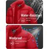 imageMAGCOMSEN Mens Down Jacket Winter Warm Thicken Puffer Coats Water Resistant Windproof Casual Insulated JacketTomato Red