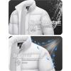 imageMAGCOMSEN Mens Down Jacket Winter Warm Thicken Puffer Coats Water Resistant Windproof Casual Insulated JacketWhite