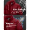 imageMAGCOMSEN Mens Down Jacket Winter Warm Thicken Puffer Coats Water Resistant Windproof Casual Insulated JacketWine Red
