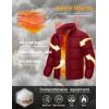 imageMAGCOMSEN Mens Down Jacket Winter Warm Thicken Puffer Coats Water Resistant Windproof Casual Insulated JacketWine Red