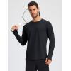 imageMAGCOMSEN Mens Long Sleeve Shirts Dry Fit Workout Running Athletic Moisture Wicking Casual Tshirts with Thumb HolesBlack