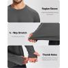 imageMAGCOMSEN Mens Long Sleeve Shirts Dry Fit Workout Running Athletic Moisture Wicking Casual Tshirts with Thumb HolesDarkgrey