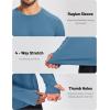 imageMAGCOMSEN Mens Long Sleeve Shirts Dry Fit Workout Running Athletic Moisture Wicking Casual Tshirts with Thumb HolesHazeblue