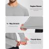 imageMAGCOMSEN Mens Long Sleeve Shirts Dry Fit Workout Running Athletic Moisture Wicking Casual Tshirts with Thumb HolesLightgrey