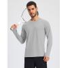 imageMAGCOMSEN Mens Long Sleeve Shirts Dry Fit Workout Running Athletic Moisture Wicking Casual Tshirts with Thumb HolesLightgrey