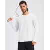 imageMAGCOMSEN Mens Long Sleeve Shirts Dry Fit Workout Running Athletic Moisture Wicking Casual Tshirts with Thumb HolesWhite