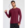 imageMAGCOMSEN Mens Long Sleeve Shirts Dry Fit Workout Running Athletic Moisture Wicking Casual Tshirts with Thumb HolesWinered