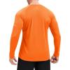 imageMAGCOMSEN Mens Long Sleeve Shirts UPF 50 Sun Protection UV Shirt Dry Fit TShirts for Hiking Running AthleticFlorange