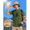 imageMAGCOMSEN Mens UPF 50 Fishing Shirts UV Sun Protection Cooling Quick Dry Short Sleeve Shirts for Hiking Safari CampingGreen