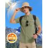 imageMAGCOMSEN Mens UPF 50 Fishing Shirts UV Sun Protection Cooling Quick Dry Short Sleeve Shirts for Hiking Safari CampingGrey Green