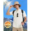 imageMAGCOMSEN Mens UPF 50 Fishing Shirts UV Sun Protection Cooling Quick Dry Short Sleeve Shirts for Hiking Safari CampingWhite