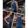 imageMAGCOMSEN Mens Workout Tank Tops Undershirt Cotton Muscle Athletic Sleeveless Shirts for GymBlue Grey