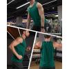 imageMAGCOMSEN Mens Workout Tank Tops Undershirt Cotton Muscle Athletic Sleeveless Shirts for GymEmerald Green