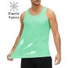 imageMAGCOMSEN Mens Workout Tank Tops Undershirt Cotton Muscle Athletic Sleeveless Shirts for GymMint Green