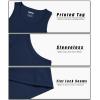 imageMAGCOMSEN Mens Workout Tank Tops Undershirt Cotton Muscle Athletic Sleeveless Shirts for GymNavy